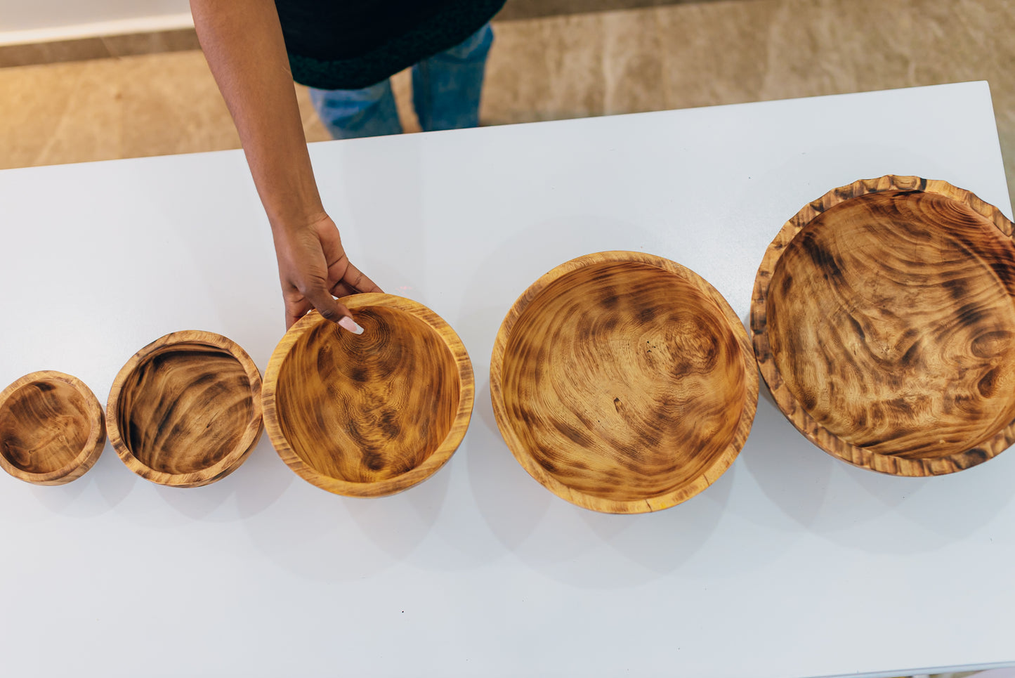 Burnt Wood Bowls (Origin: Kenya)